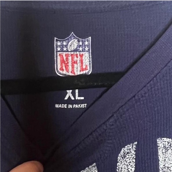 NFL Denver Broncos Long Sleeve Shirt XL Navy | Vintage Team Tee - Picture 4 of 6